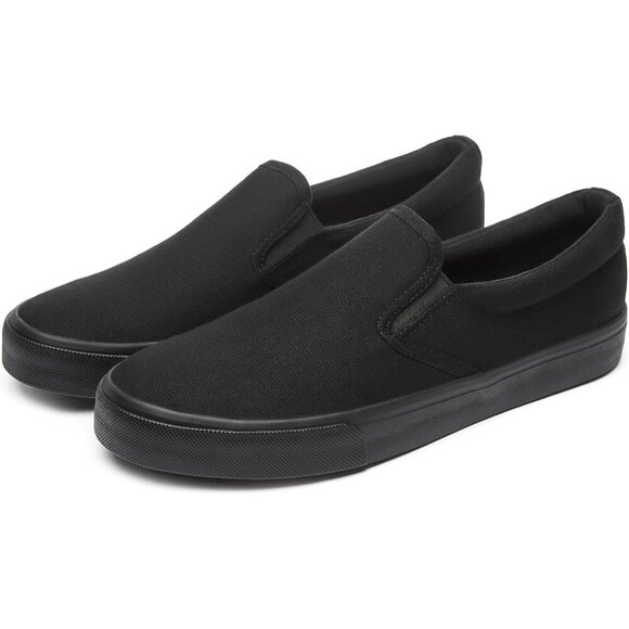 〽️Closed Toe Loafers Sneakers Men\'s Black Canvas Slip On Lightweight Soft Sole main image 6